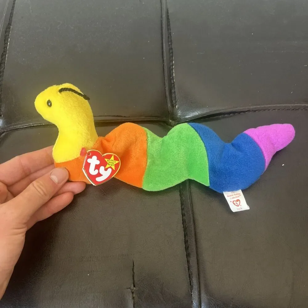 TY Beanie Baby Inch the Inchworm Toy 1995 Retired Rare Vintage Worm
